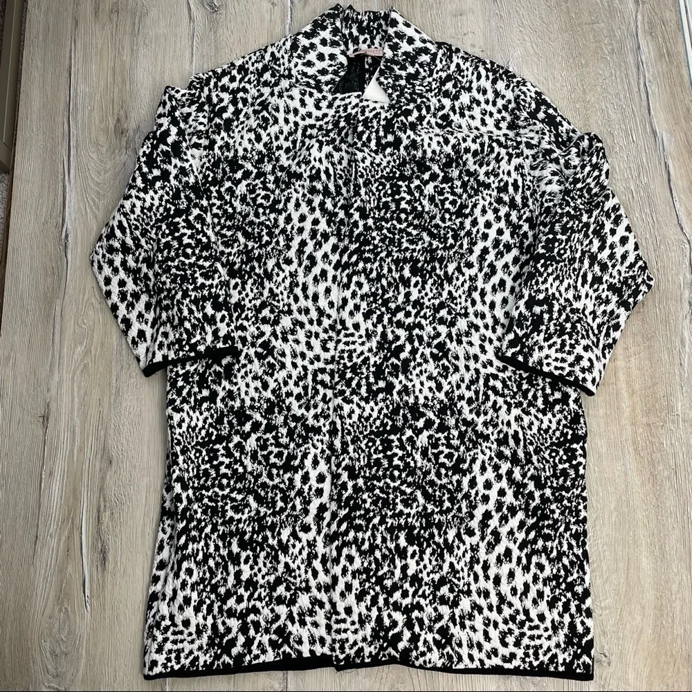 Philosophy Apparel Jacquard Open Front Jacket Sz 1X